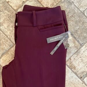 The Limited the New Drew maroon Burgundy Pants classic size 0 NWT!